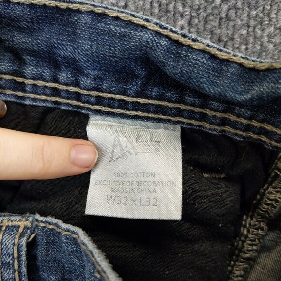 TK Axel Jeans Mens Size 32x32 Blue Denim Belt Loops 5 Pocket - Picture 14 of 14